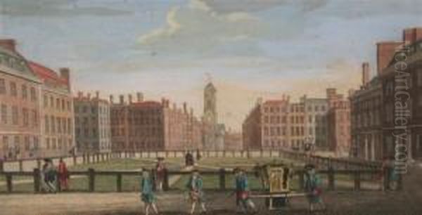 Views Of Hanover Square, Greenwich Hospital, Mansion House, St James's Park And St James's Palace Oil Painting by Robert Sayer