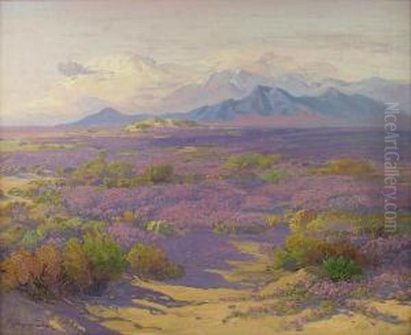 Desert Verbina Oil Painting by Fred Grayson Sayre