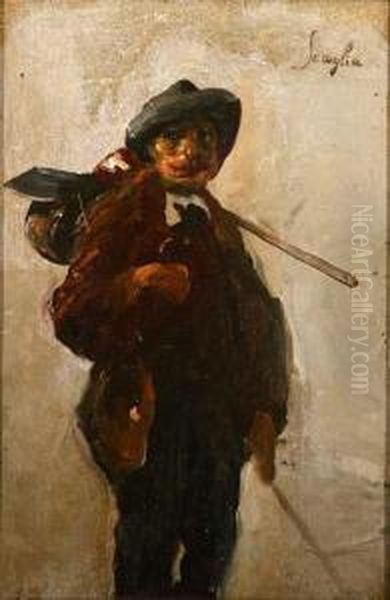 Il Mendicante Oil Painting by Giuseppe Michele Scaglia