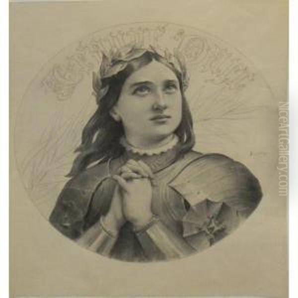 Jeanne D'arc Oil Painting by Jules Scalbert