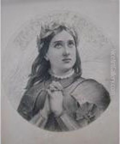 Jeanne D'arc Oil Painting by Jules Scalbert