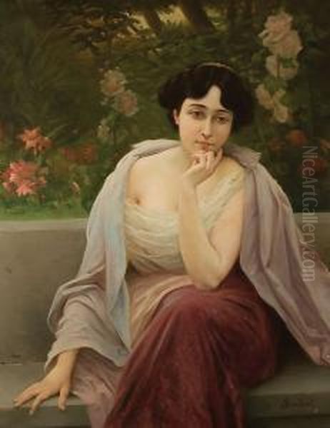 Contemplation Oil Painting by Jules Scalbert