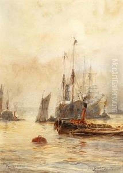 Pool Of London Oil Painting by William Harrison Scarborough