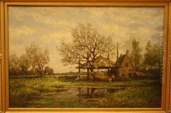 Voorjaar Oil Painting by Egbert Rubertus Derk Schaap