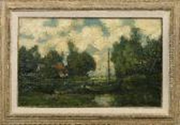 Gewasserlandschaft Oil Painting by Egbert Rubertus Derk Schaap