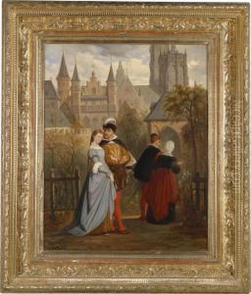 Scene From Goethe's Faust Oil Painting by Hendrik Frans Schaefels