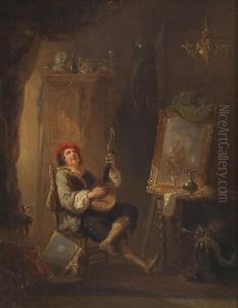 Der Aufmunterer Oil Painting by Hendrik Frans Schaefels