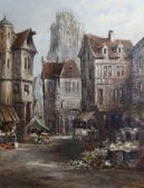 Fecamp, Normandy Oil Painting by Henry Schafer