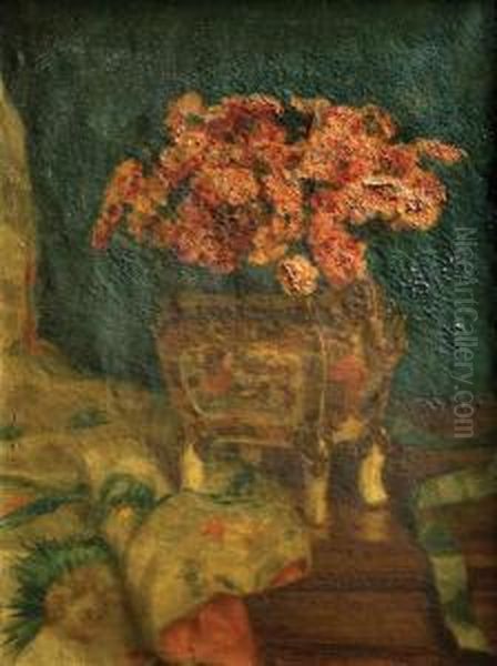 Jarron Con Flores Oil Painting by Malva Schalek