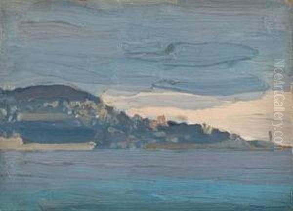 Untitled - On The Coast Oil Painting by Morton Livingston Schamberg