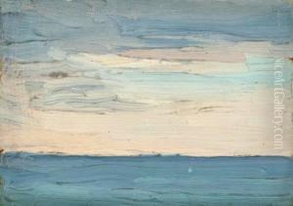 Untitled - The Open Sea Oil Painting by Morton Livingston Schamberg