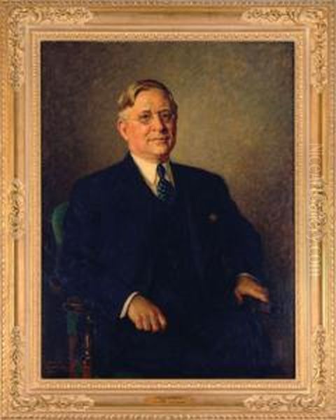 Portrait
Of John Diemand, 28th President Of The Insurance Company Of North America Oil Painting by Nicolaus Schattenstein