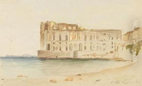 Palazzo Bei Neapel Oil Painting by Ferdinand Schauss