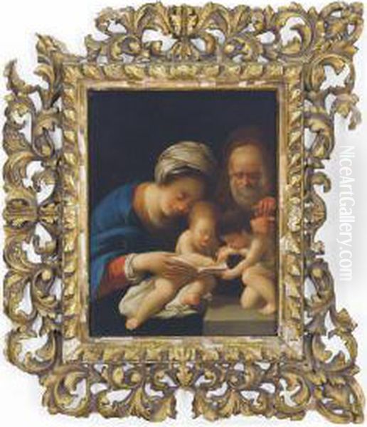 The Holy Family With The Young Saint John The Baptist Oil Painting by Bartolomeo Schedoni