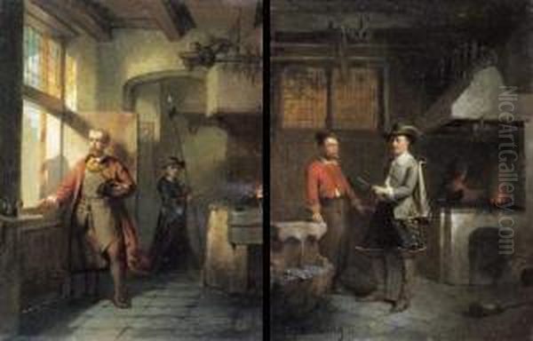 De Wapensmid Oil Painting by Hendricus Johannes Scheeres