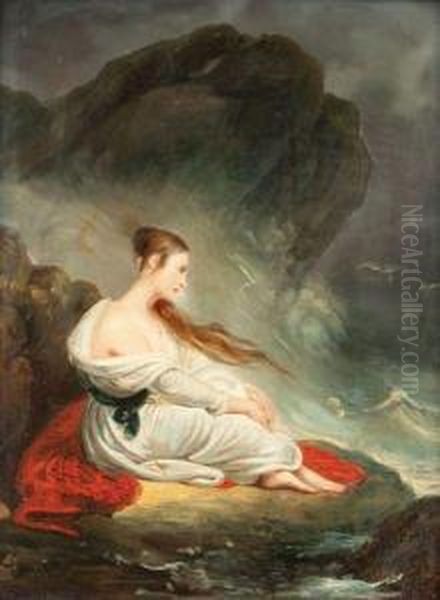 La Plainte De La Jeune Fille Abandonnee Oil Painting by Ary Scheffer