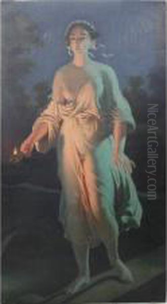 A Personification Of Night Oil Painting by Ary Scheffer