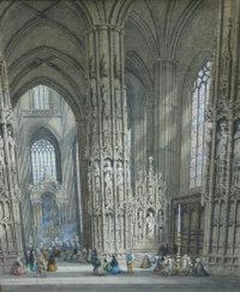 Burgos Cathedral Spain Oil Painting by Henry Schaffer