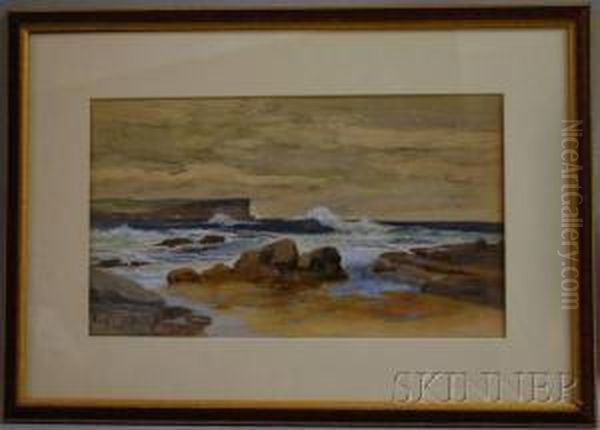 Coastal Scene Oil Painting by Frederick B. Schell