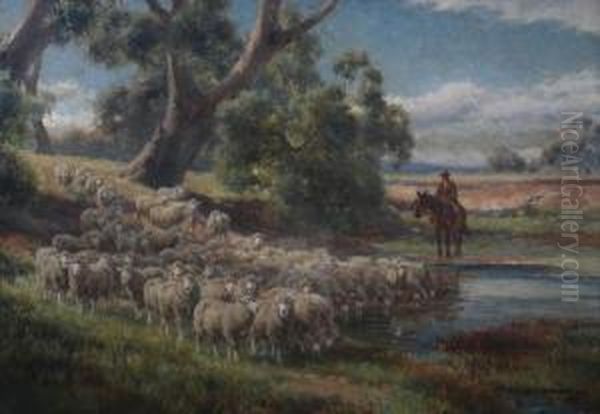 Off The Beaten Track Oil Painting by Jan Hendrik Scheltema