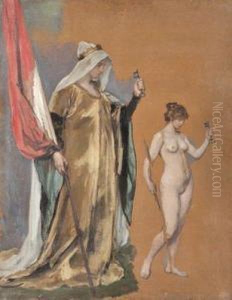 Allegorie De La France Oil Painting by Joseph Scheurenberg