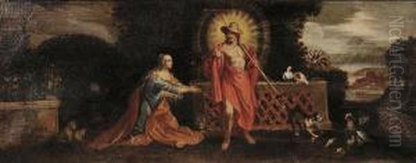 Noli Me Tangere Oil Painting by Andrea Meldolla Schiavone