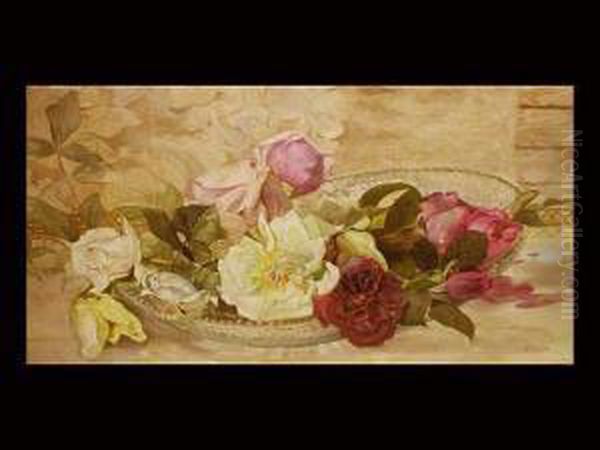 Nature Morte Aux Fleurs Oil Painting by Fritz Schider