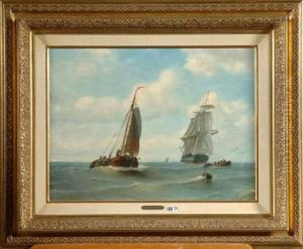 Marine Oil Painting by Petrus Paulus Schiedges