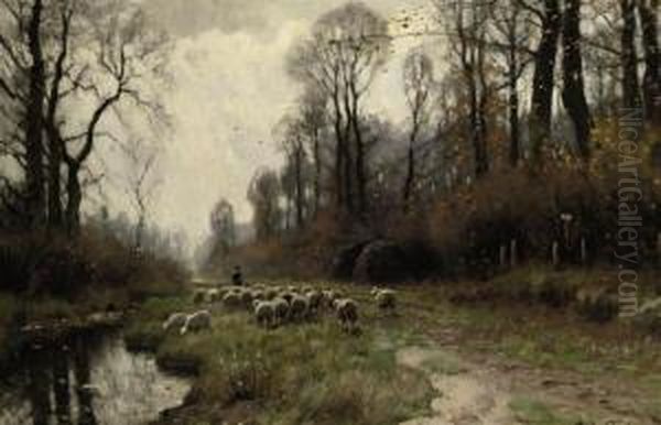 A Morning Walk Oil Painting by Petrus Paulus Schiedges