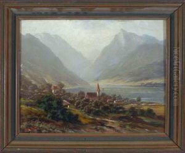 Blick Uber Schliersee Auf Den See by Robert August Rudolf Schietzold