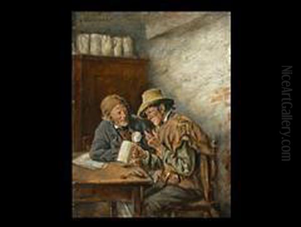 In Der Wirtsstube Oil Painting by Georg Schildknecht