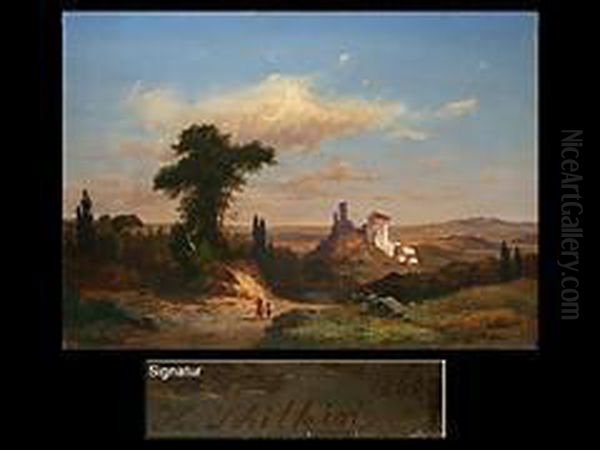 Italienische Landschaft Oil Painting by Heinrich Schilking