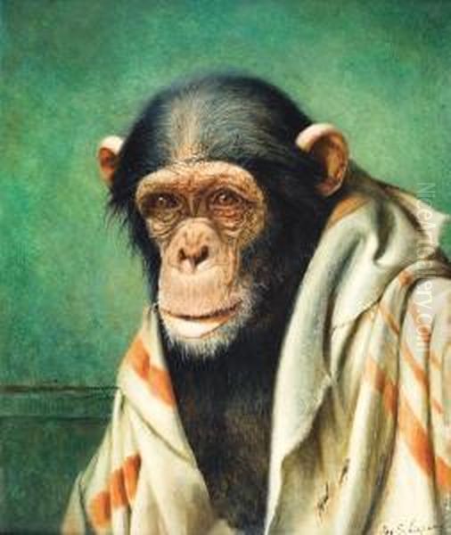 Dechimpansee Oil Painting by Joseph, Jos. Schippers