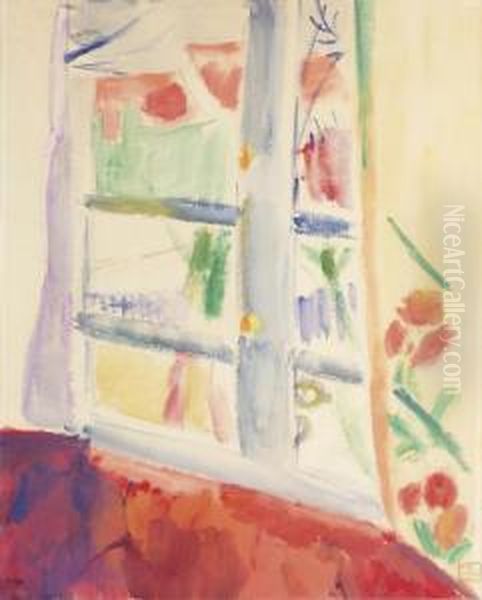 The Window Oil Painting by Ferdinand Schirren