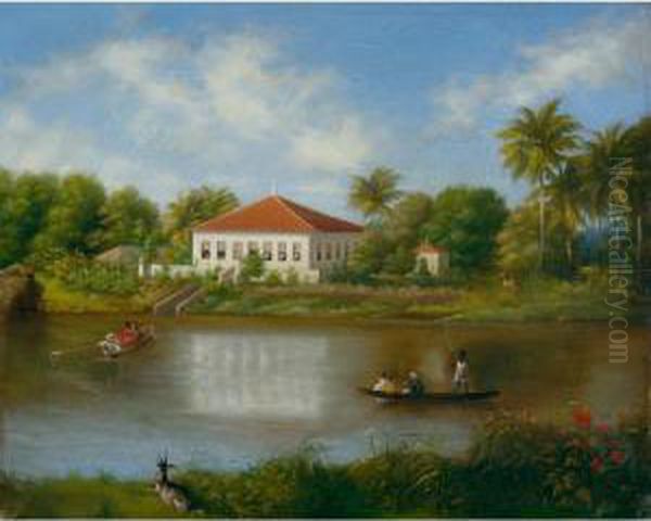 House In Pernambuco, Brazil Oil Painting by Louis Schlappritz