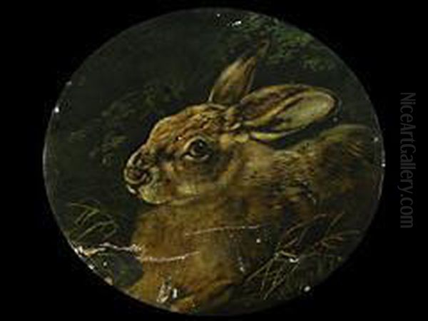 Hase Oil Painting by August Schleich