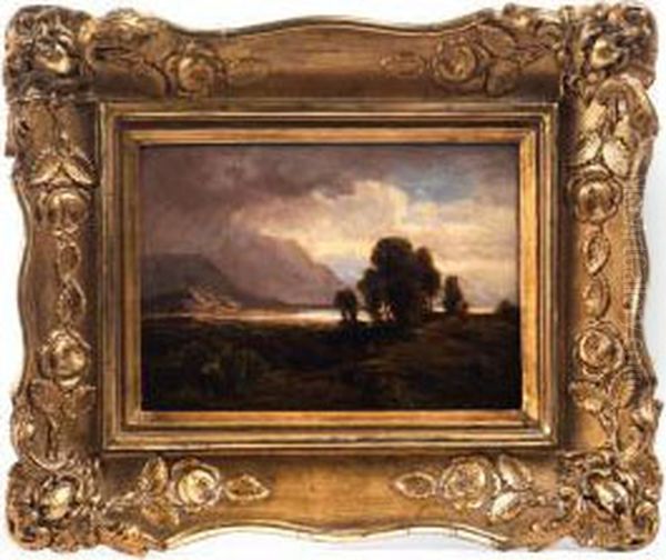 Blick Auf Die Kampenwand Oil Painting by Schleich Eduard I & Bach Alois