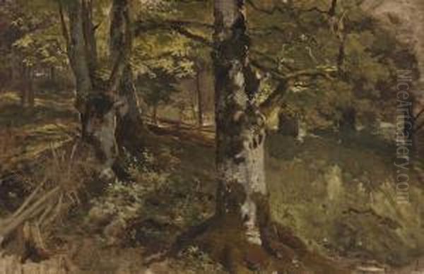 Waldlichtung Oil Painting by Eduard Ii Schleich