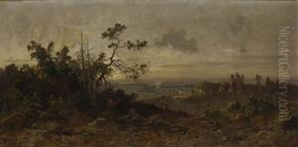 Waldlichtung Mit Rehen. Oil Painting by Eduard Ii Schleich