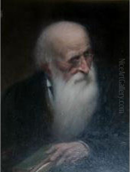 The Old Scholar Oil Painting by Carl Schleicher