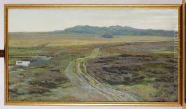 Hedlandskap Oil Painting by Johan Schlichtkrull