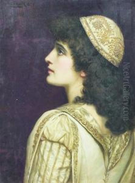 Gabrielle Oil Painting by Herbert Gustave Schmalz