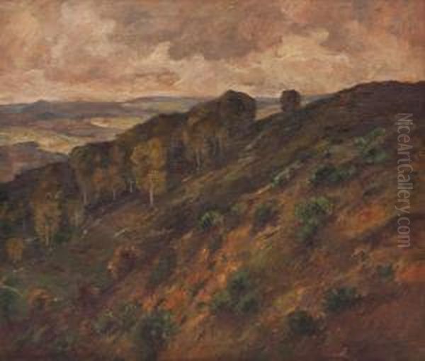 Herbstliche Eifellandschaft Oil Painting by Wilhelm Schmetz