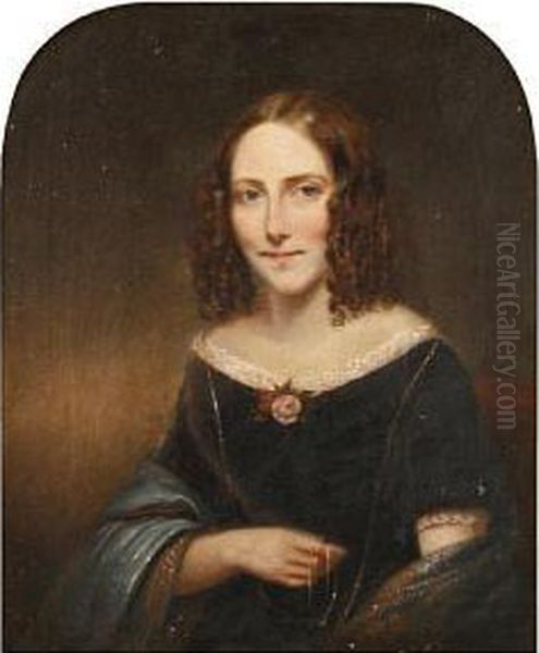 Portrait Of A Lady Oil Painting by Carl Friedrich Schmid