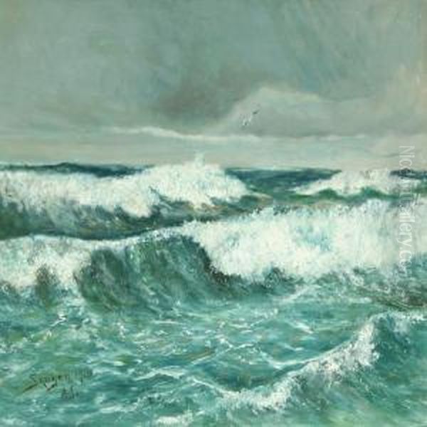 Seascape Oil Painting by Albrecht Elvinus Schmidt