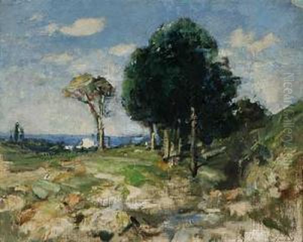 Sommerlandschaft Oil Painting by Friedrich Albert Schmidt