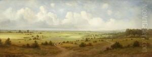 Sommerlandschaft Oil Painting by Friedrich Albert Schmidt