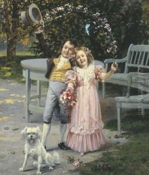 The Happy Couple Oil Painting by Hans W. Schmidt