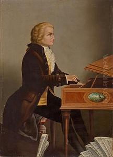 Mozart At The Harpsichord by Josef Schmidt