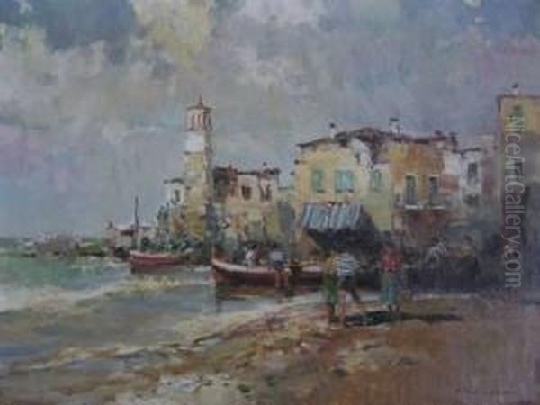 Portorecanati Adria Oil Painting by Hermann Schmidtmann